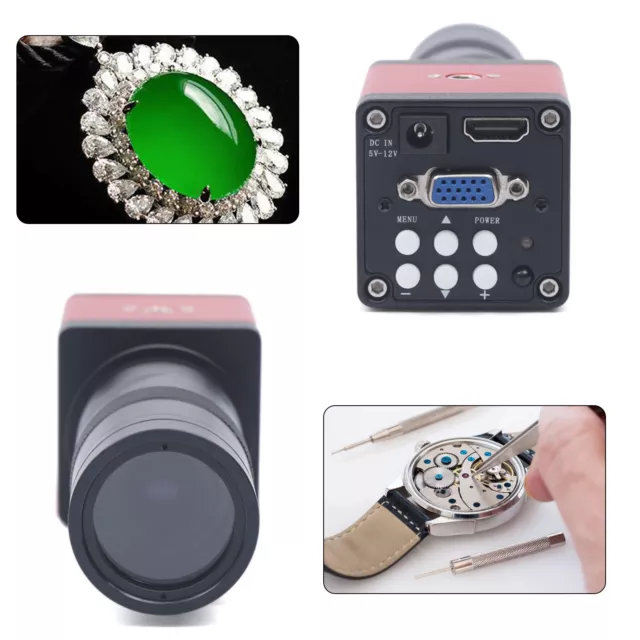 1080P Microscope Camera VGA Camera Industrial USB Lens Remote Control HDMI US