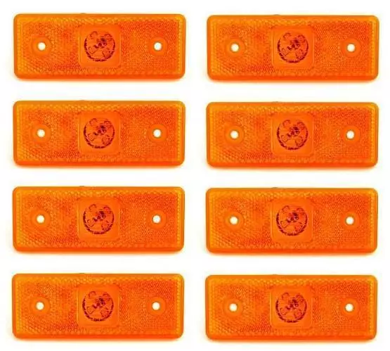 8x 24V LED Ámbar Naranja Luz de Marcador Lateral Indicador Remolque Camión Bus