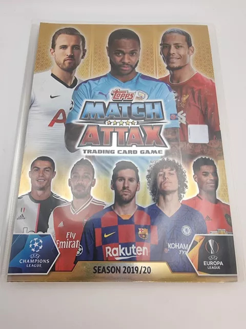 19-20 Topps Match Attax Champions League Trading Card Binder with 105 Cards