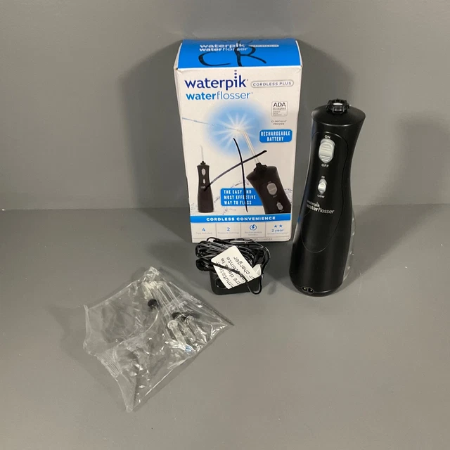 Hilo de agua inalámbrico Waterpik Plus batería recargable 2 ajustes de presión