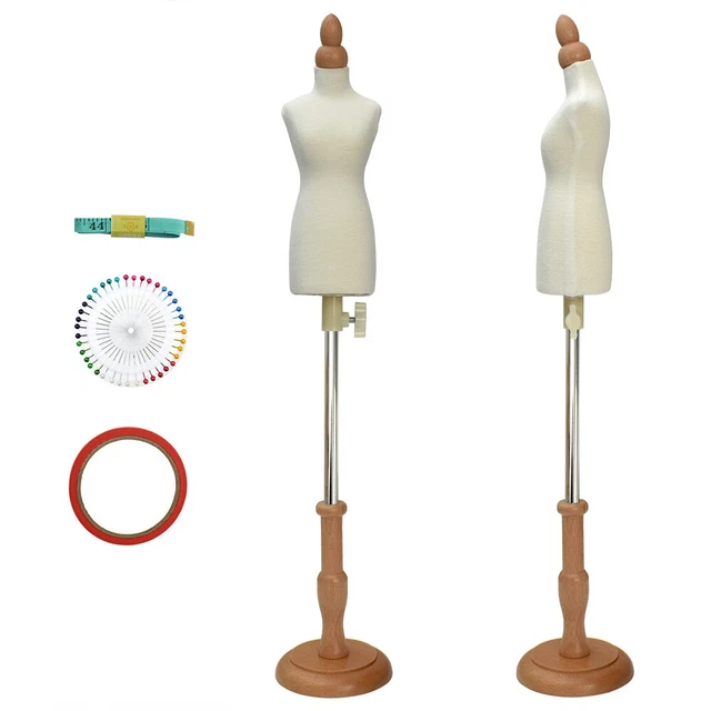 1/4 Mannequin Torso Stand Dress Form Clothes Toy Dressmaker Female Model Display