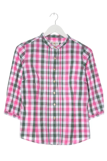Camicia folcloristica Almsach donna taglia DE 38 look casual rosa-cachi-bianco