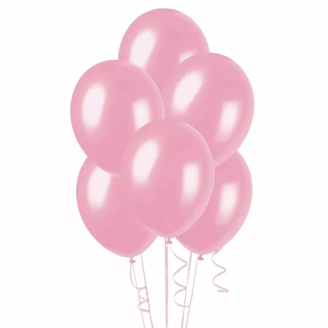 Metallic Latex Pink 12" Balloons Birthday Wedding Anniversary Party Home DecorX5