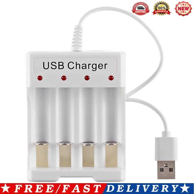4 Slots Smart USB Battery Charger Nickel Hydrogen AA AAA Battery Station