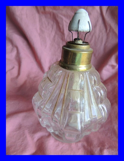 Lampe à Huile Type Lampe Berger En Verre - Signée A. Draksler - Occasion Bon état