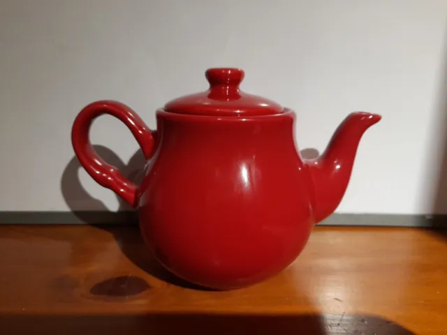 M&S Small Teapot Red Teapot One Cup Teapot Marks & Spencer T40/7550/8501W/05/15