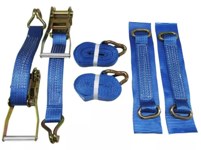 Recovery Ratchet Sets 50MM 6M 5T X (Wheel Tie Down Straps Oval Trailer Lashing)