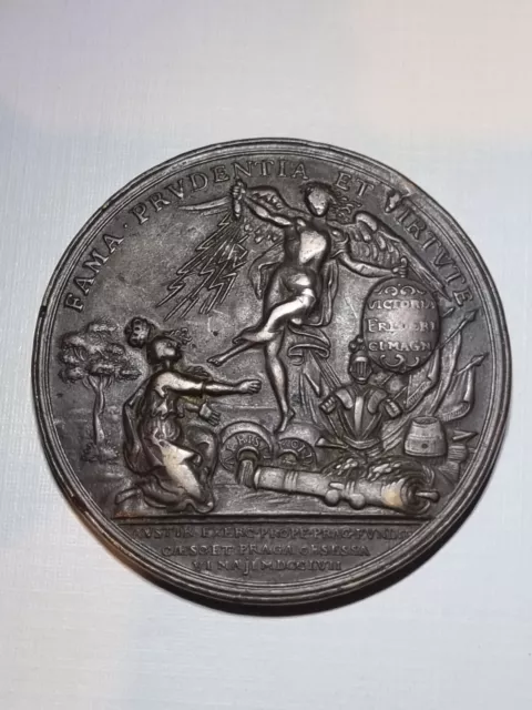 1757 GERMANY German Kingdom of PRUSSIA King FREDERICK I Antique Medal Rare aXF