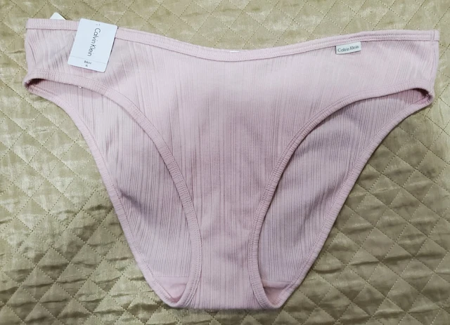 Calvin Klein Womens Pure Ribbed Cheeky Bikini Underwear X-Large