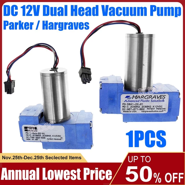 DC12V PARKER BRUSHLESS Motor Vacuum Pump Dual Head Air Pump Small