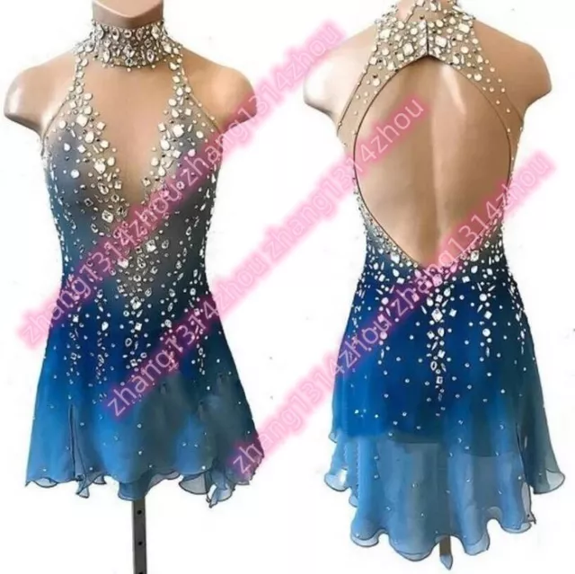 The new ice figure skating dress is available in custom sizes