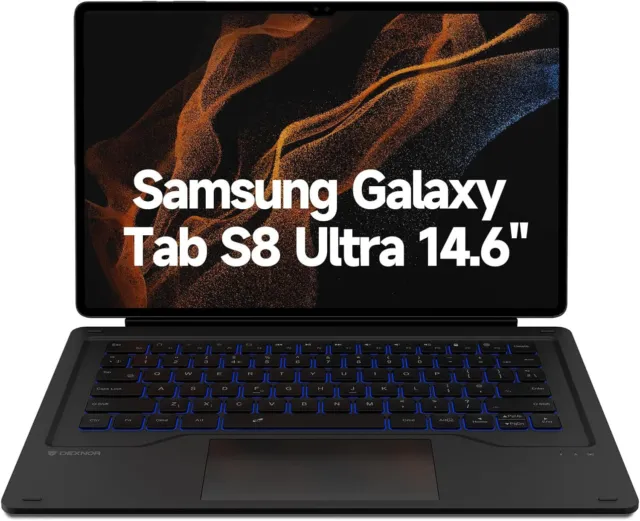 Dexnor Keyboard Case For Samsung Galaxy Tab S8 Ultra Keyboard 14.6 Inch Magnetic