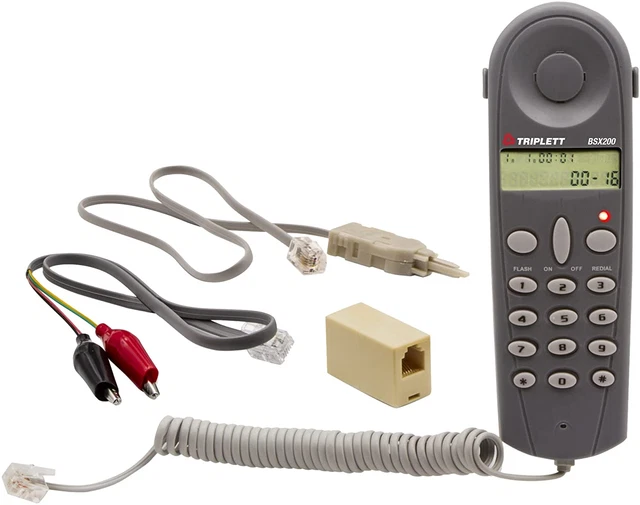 Triplett Byte Brothers Basic Telephone Test Set / Butt Set RJ11 Adapter (Bsx200)