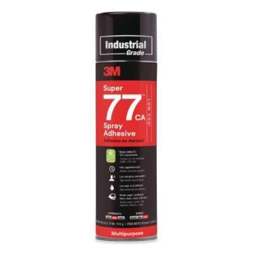 3M Super 77 CA Mp Spray Adhesive, 24 oz Aerosol Can, 12/CA (405-051111-97956)
