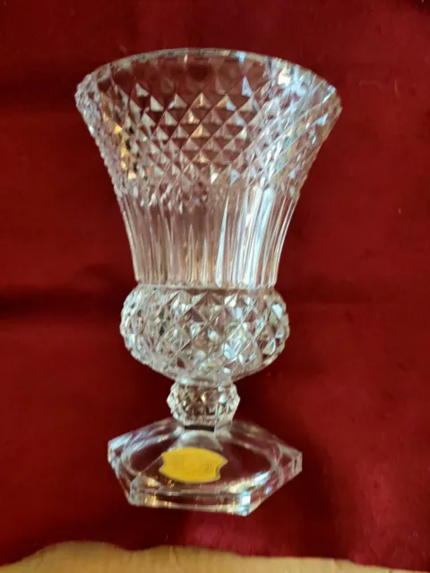 Superbe vase en cristal taillé Forme Medicis VAL St LAMBERT