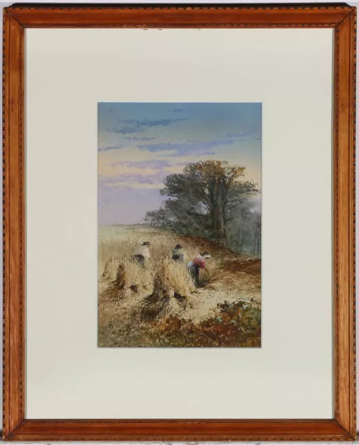 Thomas Dingle Jr. - Framed Early 20th Century Watercolour, The Harvesters
