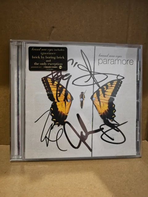 SIGNED PARAMORE BRAND NEW EYES CD Album (All Original Band Members) $500.00  - PicClick AU