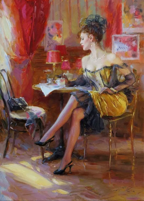 Konstantin Razumov Girl,Modern Abstract hand-painted Oil Painting Wall 24x36&152