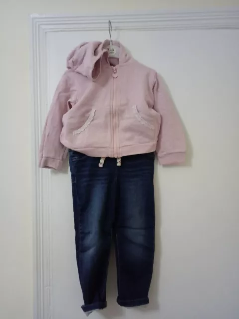 Girls Outfits Bundle Next/Matalan  Jumpers And Denim Co/Nutmeg Trousers 2-3 year 6