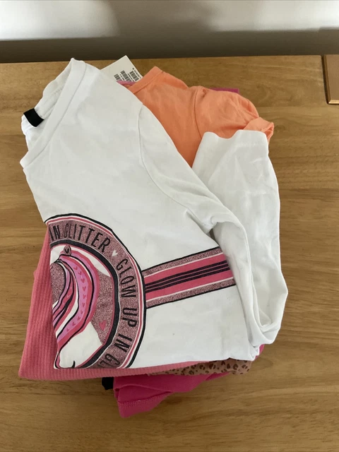 Girls Bundle 8 Items Age 6-7 Tops Leggings Shorts George Primark H20
