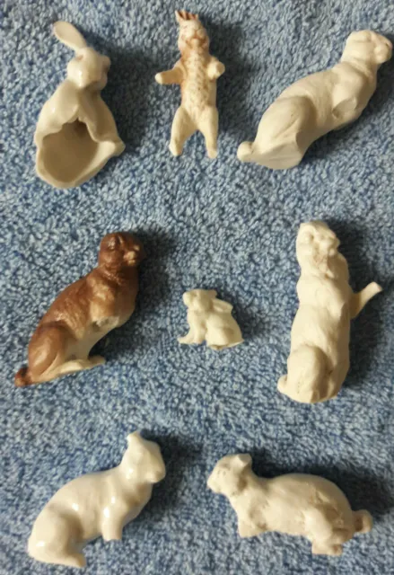Bodenfund 8 x antike Porzellan Hasen defekte Ohren Brüche zum Basteln Dekoration