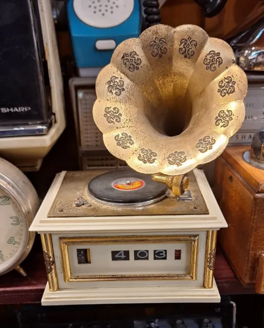 Mini tocadiscos vintage, mini altavoz de gramófono retro Mini gramófono  retro Fonógrafo retro Instalación sin esfuerzo