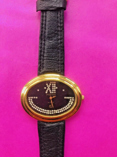 VTG MIYOKO LADIES Wristwatch Org. Strap Working AL2 W20 77