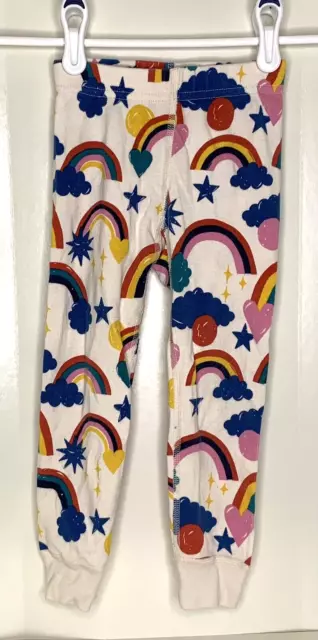 Hanna Andersson Girls 90 US 3T Pajamas pants Long Johns Rainbow Clouds Stars