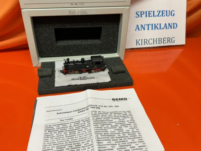 Locomotora de vapor BEMO H0e BR 99 534 DR 4K embalaje original modelo terminado BW Kirchberg rara