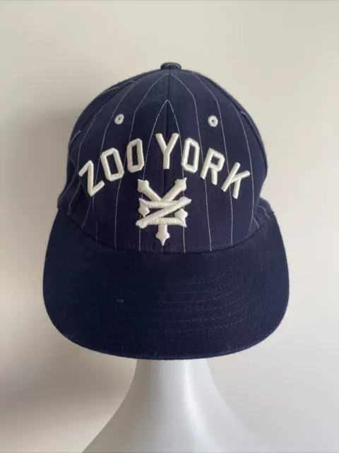 Zoo York navy pinstripe cap hat VGUC - Size L/XL