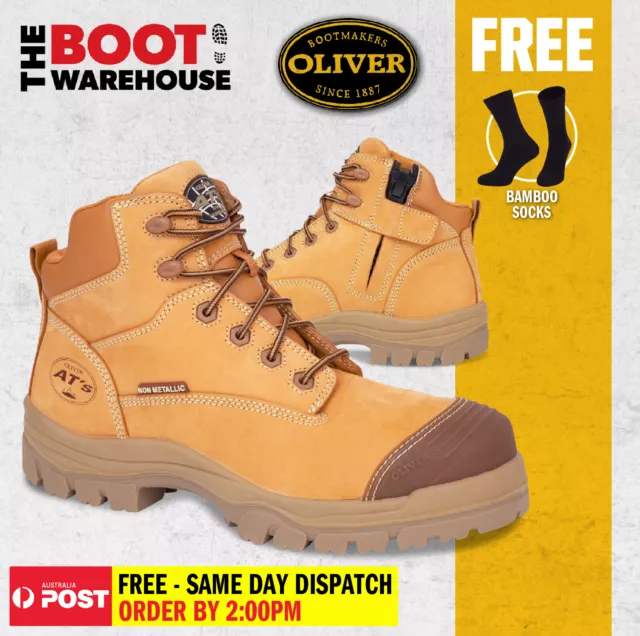 Oliver Wheat 45630z 130mm Composite Safety Toe Zip Work Boots 45-630z NEW STYLE!