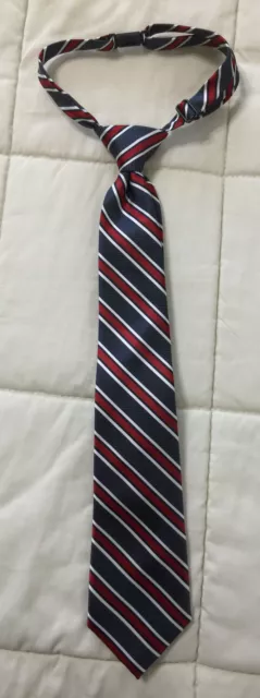 Children's Place HOLIDAY Boys Kids Necktie Striped Red Navy Blue Christmas 3+ Up