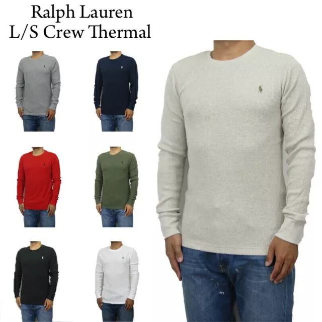 Polo Ralph Lauren Long Sleeve Solid Crewneck Thermal Waffle Pullover Shirt