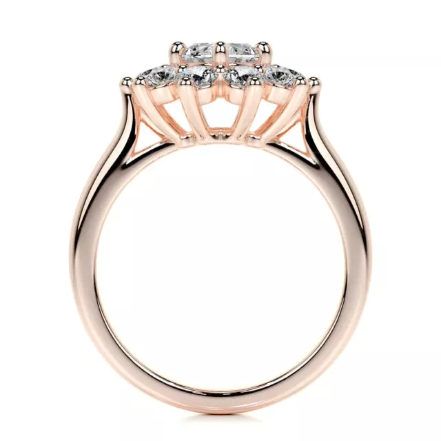 IGI GIA Certified Lab Grown Diamond Ring 1.00 Ct Oval Cut 14K Rose Gold 3