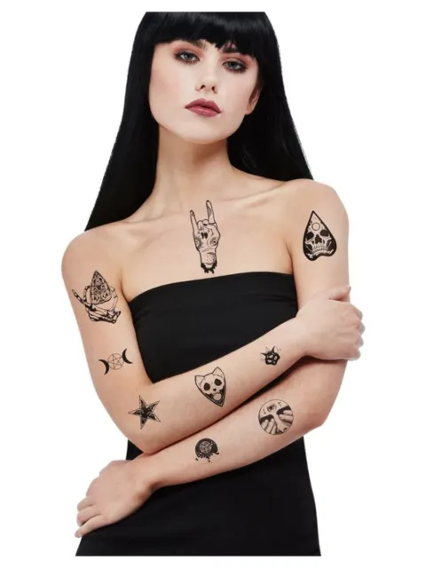 Bold Iconic Tattoo Transfers - Smiffys Make-Up FX, Instant Transformation