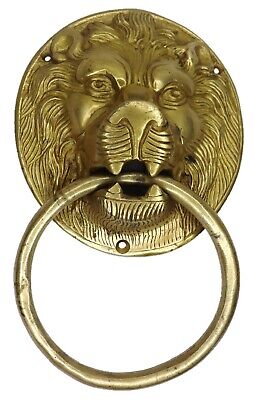 Lion Shape Door Knocker Victorian Style Handmade Brass Big Gate Door Pull Knob