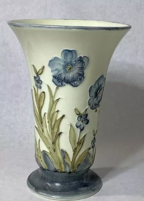 Hand Painted Vase Vintage 8.5" 4" 5.75 inches wide at top