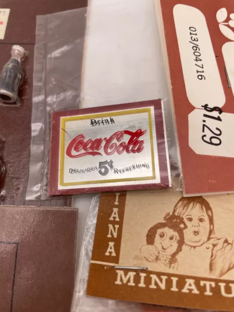 Vintage Coca Cola Miniature Mini Coke Bottles Crate Case Advertising Dollhouse 3