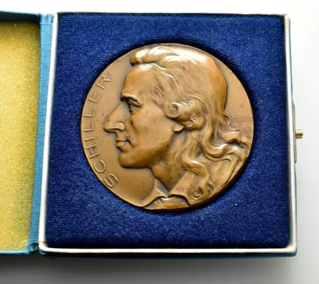 GC: DE - Medaille 1905 Schiller - 100. Todestag / Kirchturmglocke M & W - Bronze