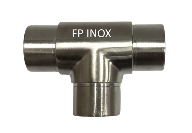 Platine Inox 304 Satiné Pour Tube 42.4mm - Angle 90°, Embase Garde-corps (FP INOX, France)