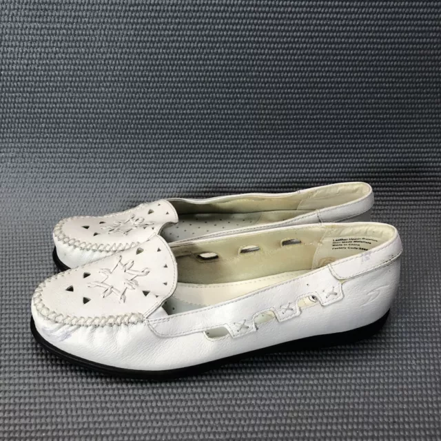 Dr Scholls Womens White Loafer Casual Slip On Breathable Comfort Flat Size 11 W