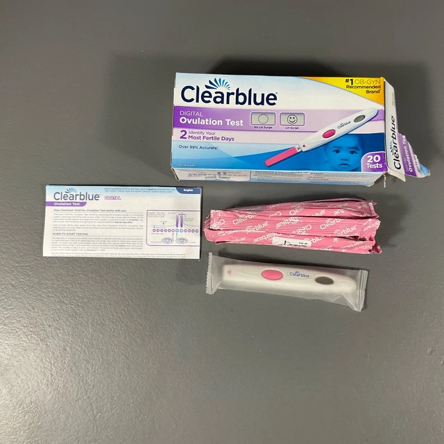 Prueba de ovulación digital Clearblue 10 pruebas identifican tus días más fértiles blanco