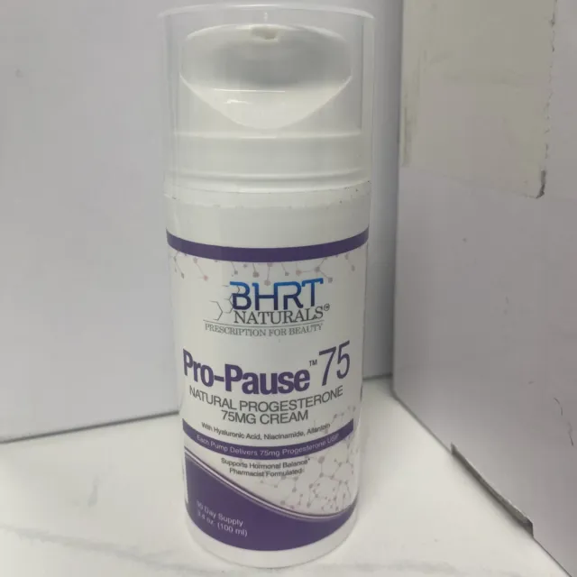 Crema de progesterona natural Pro-Pause 75 BHRT 7500 mg FUERZA MÁXIMA