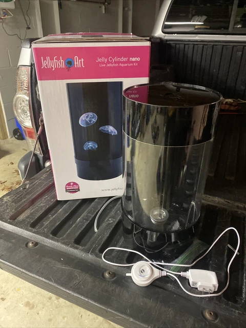 🔥 Jellyfish Art Cylinder Nano Jelly Fish Tank 2 Gallons Black in Original Box