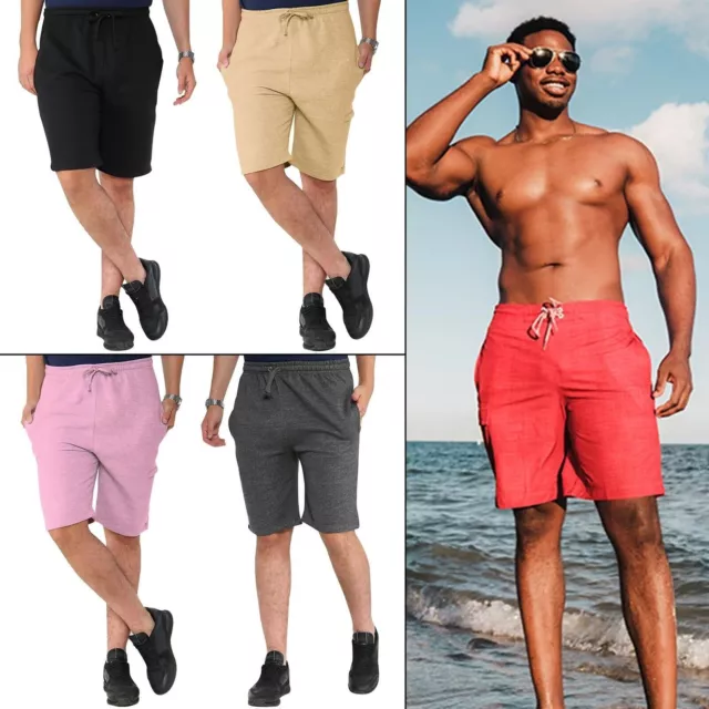 Uomo Semplice Casual Estate Cotone Shorts Passeggio Palestra Jogging Allenamento