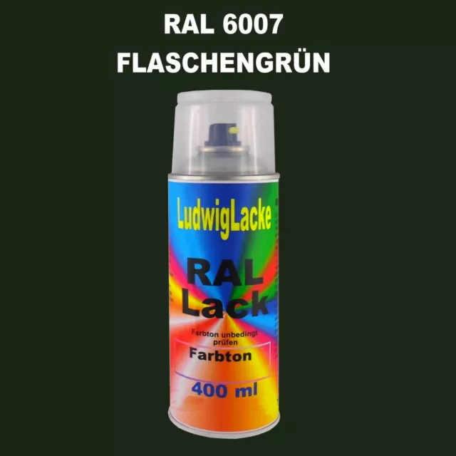 Ral Spraydose Seidenmatt 6007 Flaschengrün 400ml  Buntlack Decolack Rallack