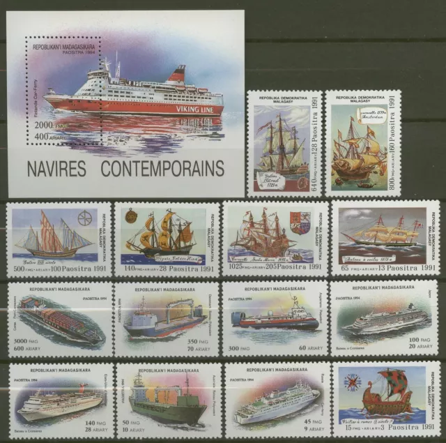 Schiffe, Ships - Madagaskar - LOT ** MNH