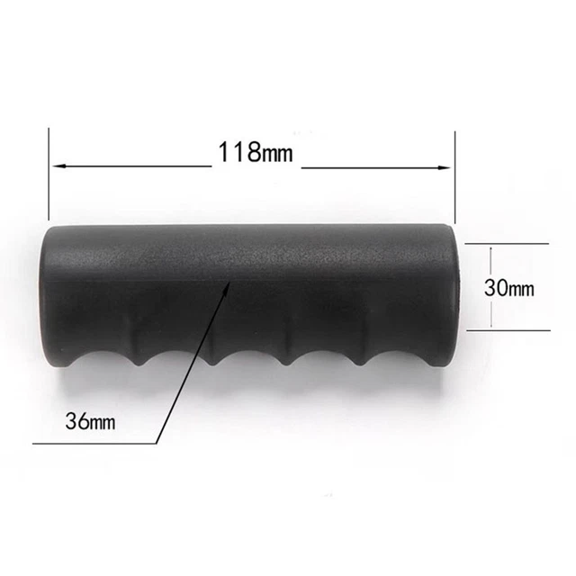 2 pz Copertura Maniglia Plastica Nero Impronte Digitali Simmetriche Impugnatura