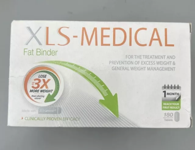 XLS-Medical Fat Binder Weight Loss (180 Tablets) 1 Month Supply - NEW EXP 2025