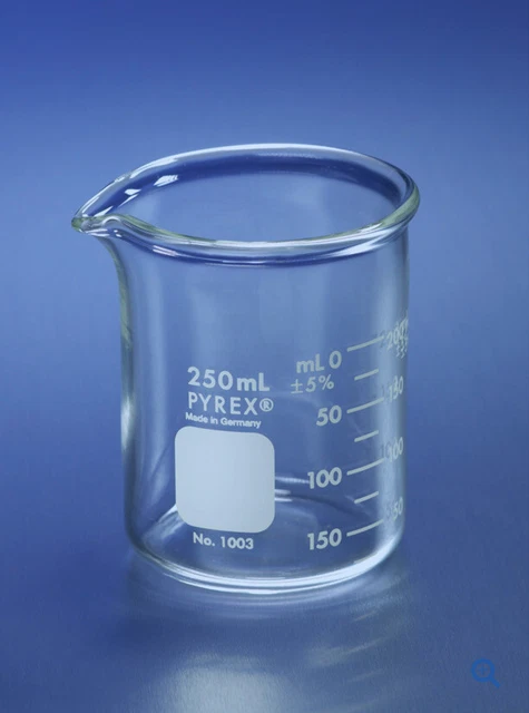 PYREX Heavy Duty Griffin 600 mL Beaker, Double Scale, Graduated  (quantity 30)
